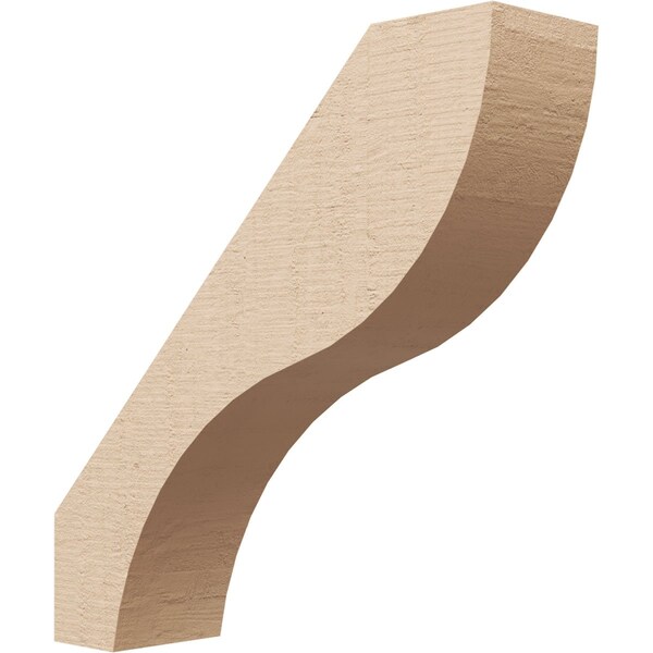 Ekena Millwork 3-inch W x 12-inch D x 12-inch H Geneva Rough Cedar Woodgrain TimberThane Knee Brace, Primed BRCUR03X12X12GNVRCPR - main